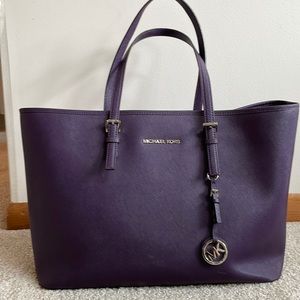 Michael Kors purple tote in Excellent Condition!